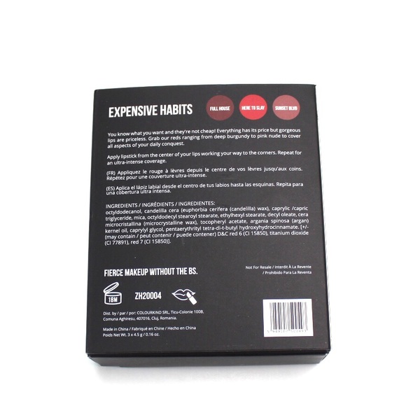 Folly Fire | Expensive Habits Red Lipstick Trio - Picture 8 of 10